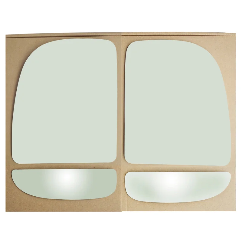 WLLW a Pair of Towing Mirror Glass Replacement for Ford E-Series Econoline/ Excursion/ F250 F350 F450 F550 Super Duty, Driver Left LH/Passenger Right RH/The Both Sides Upper&Lower Flat Convex D-0004