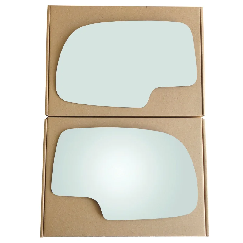 WLLW Mirror Glass Replacement for  Cadillac Escalade/ Chevrolet Avalanche  Silverado Suburban Tahoe/ GMC Sierra Yukon, Driver Left /Passenger Right /The Both Sides Flat Convex M-0018