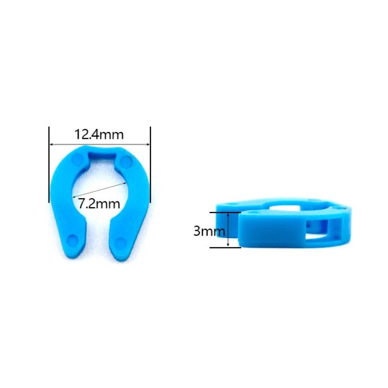 Fuel Injector Spacer Seal Clip Plastic Part for IWP127/069/168/158 Fuel Injector Repair Kit, Size: 12.4×7.2x3mm PS-32007