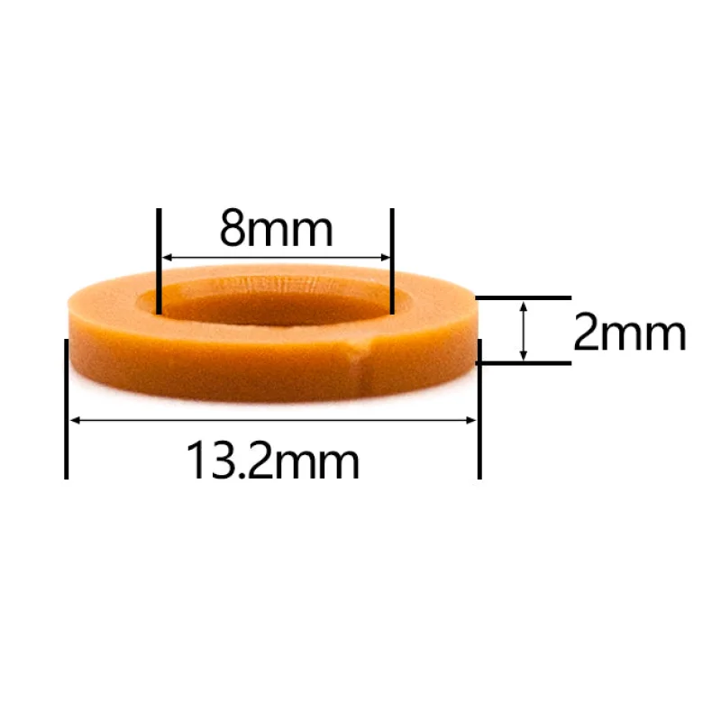 Fuel Injector Spacer Seal Plastic Part for Audi Chevrolet Fuel Injector Repair Kit, Size: 13.2x8x2mm PS-32006