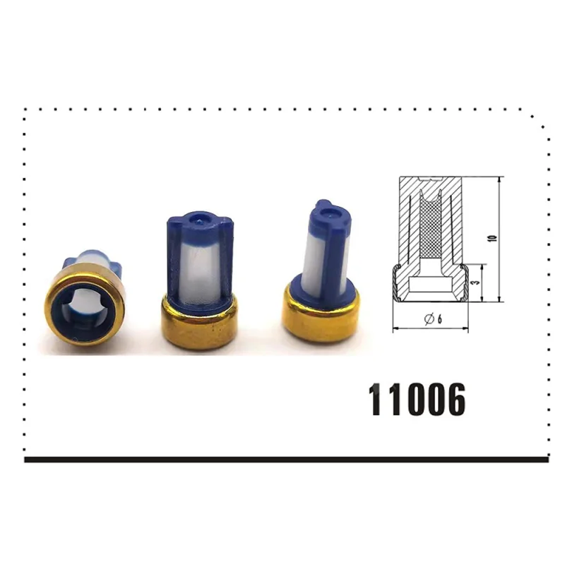 Fuel Injector Micro Basket Filter Fit Mpi Auto Parts, Size: 6*3*10mm Nylon Mesh Stainless Ring, Fuel Injector Repair Kits FL-11006 Blue