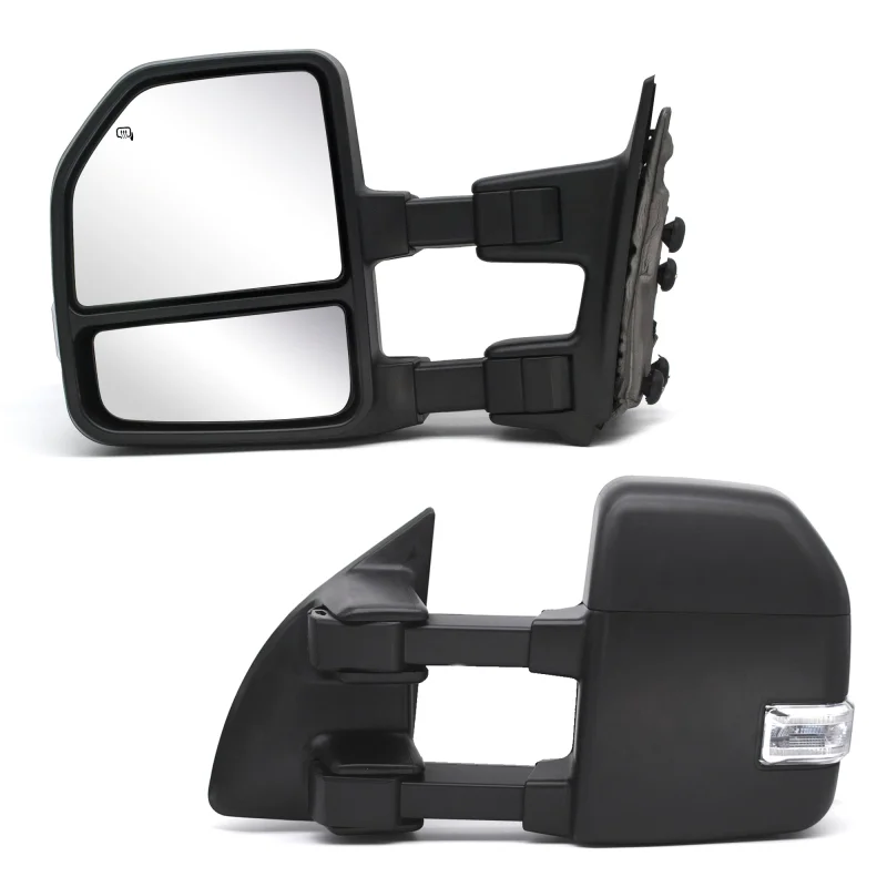 Towing Mirrors for 1999-2016 Ford F250 F350 F450 F550 Super Duty Manual Adjustment Glass Manual Extendable 18B