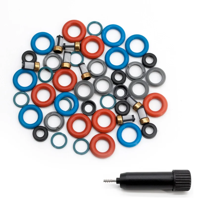 8 Set Fuel Injector Repair Seal Kit Filter Cap for Volvo S80 XC90 4.4L FJ1073 RK-0013
