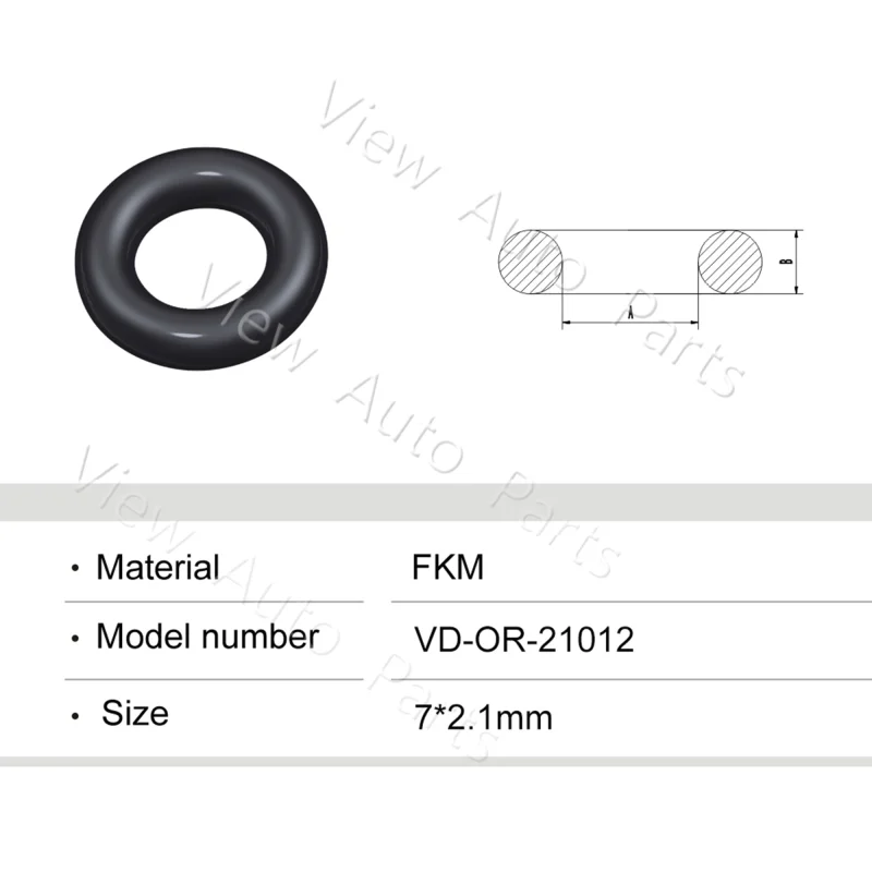 Fuel Injector Rubber Seal Orings for Denso ASNU030 Fuel Injector Repair Kits FKM & Rubber Heat Resistant, Size: 7*2.1mm OR-21012 Green