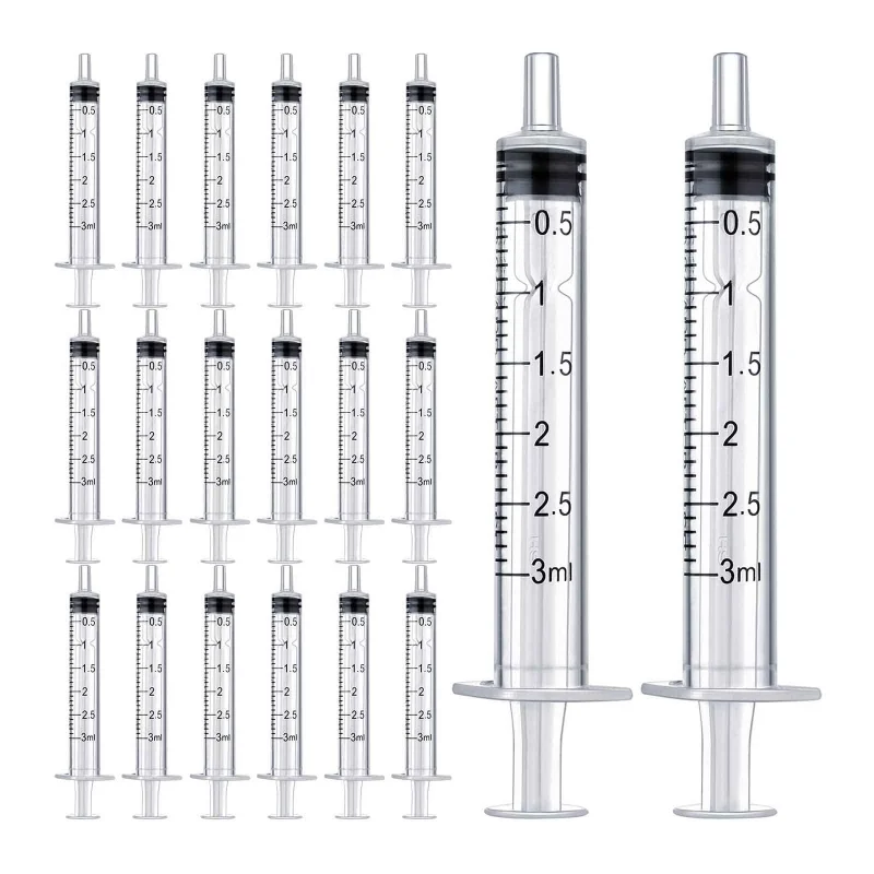 20-Pack Plastic Syringe Without Needle
