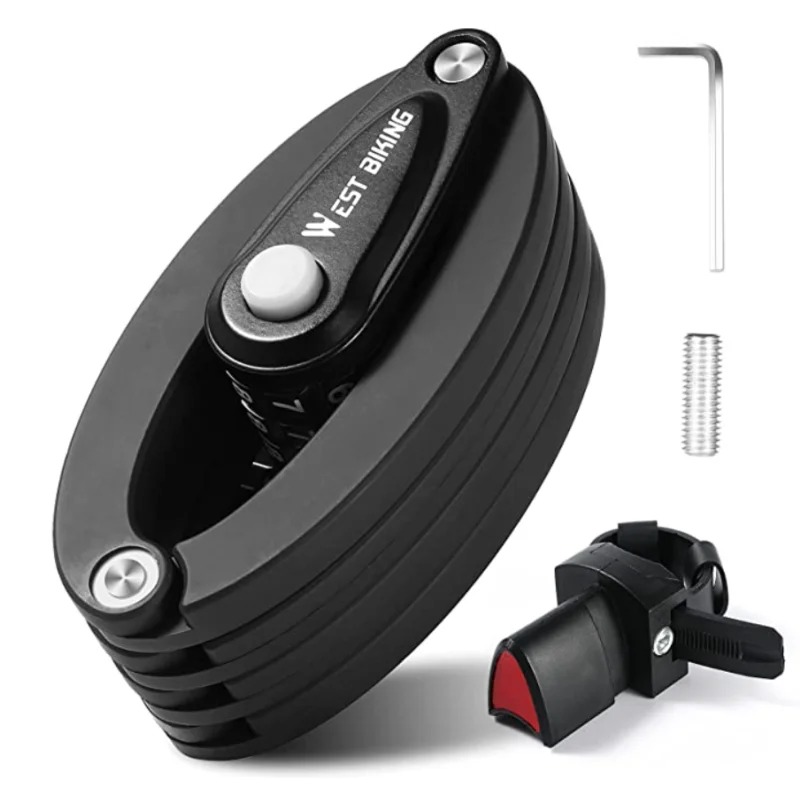 Foldable Combination Chain Lock Black